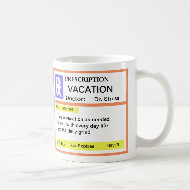 Tazas de café divertidas de la prescripción (Derecha)