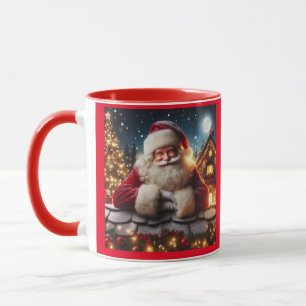 TAZAS DE CAFÉ DIVERTIDAS DE PAPÁ NOEL NAVIDAD