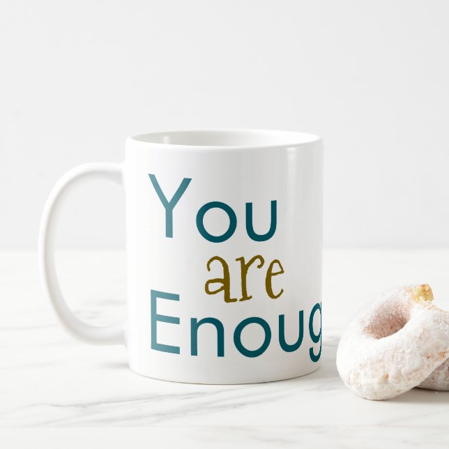Tazas de café 'Eres Suficiente'  (Con donut)