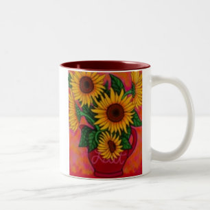 Tazas de café florales enrrolladas