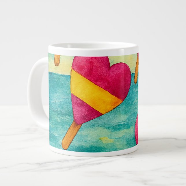  Tazas de café helados en la playa  (Izquierda)