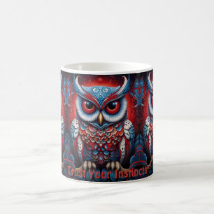 Tazas de café inspiradoras del búho cósmico de la