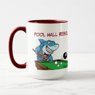 Tazas De Café Jumbo Rebelde Tiburón Billar Diverti
