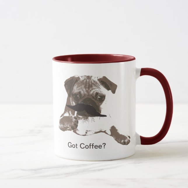 Tazas de café lindas del barro amasado del bigote (Derecha)