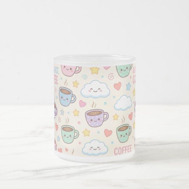 Tazas De Café Lindas Patrón Kawaii Mug (Centro)
