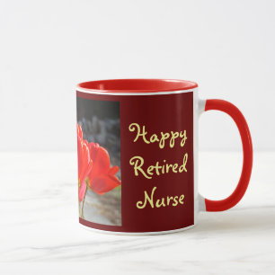 Tazas de café para enfermera jubilada feliz Tulipa