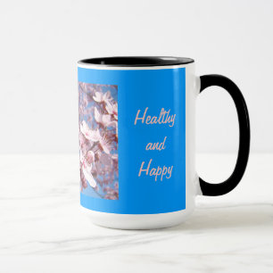 Tazas de café para mamá orgánicas Flores rosadas c