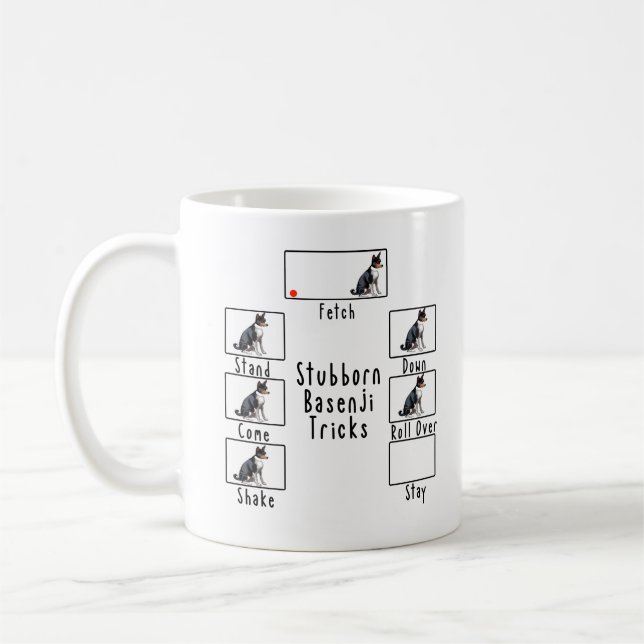 Tazas De Café Para Perros Basenji Tricos Tercos (Izquierda)