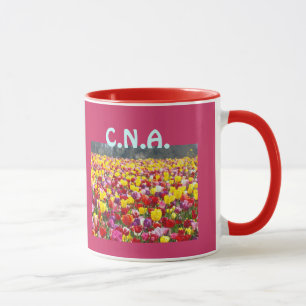 Tazas de café personalizadas CNA Tulipán Flores
