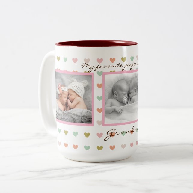 Tazas de café personalizadas para la abuela (Anverso izquierdo)