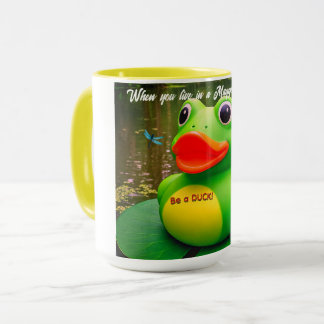Tazas de café personalizadas Pato Rana Pantano