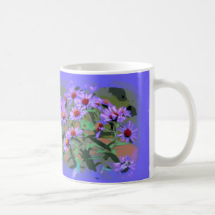 tazas de café púrpura