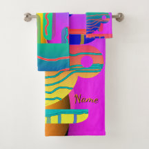 Tazas de café Rainbow Geo personalizadas Artsy