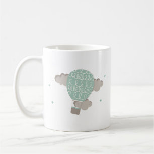 Tazas de café texturizadas con globo aerostático