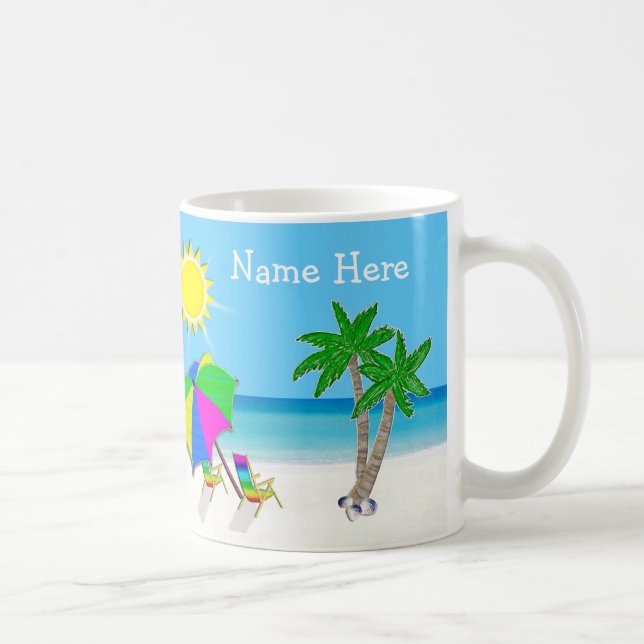 Tazas de café tropicales personalizadas, 2 cajas (Derecha)