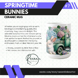 Tazas de cerámica conejitos de primavera #7