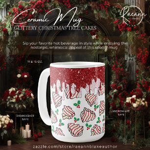 Tazas de cerámica de pasteles de árbol de Navidad 