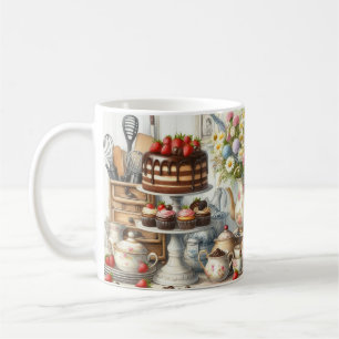 Tazas de cerámica de platos de granja con tetera y