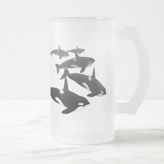 Tazas de cerveza de cristal de la orca del vidrio
