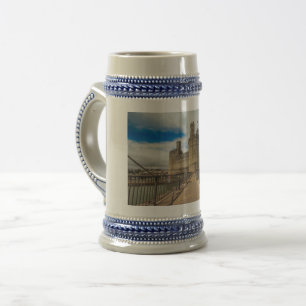Tazas de cerveza del castillo de Caernarfon, Gales
