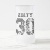 Tazas de cerveza sucias de 30 vidrios esmerilados