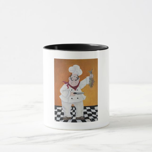 tazas de cocina gorda pequeño diseño de chef (Centro)