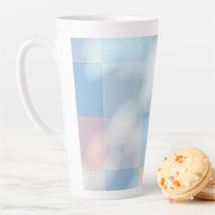 tazas de color rosa pastel y azul claro
