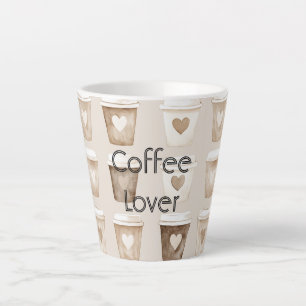 Tazas de Corazón de Café con Crema