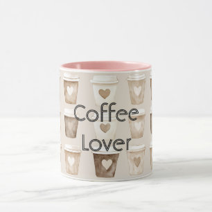 Tazas de Corazón de Café con Crema