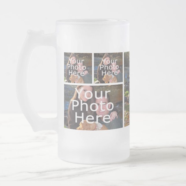 Tazas de cristal escarchadas de la foto - taza (Izquierda)