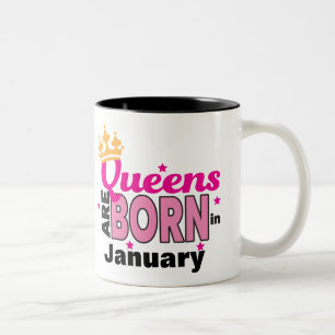 Tazas de dos tonos Queens are Born In Black