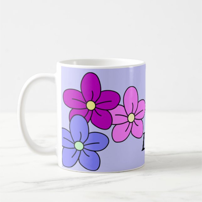 Tazas de encargo de la flor (Izquierda)