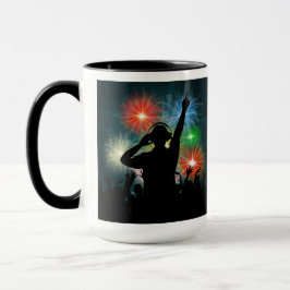 Tazas de encargo del monograma de DJ de la música