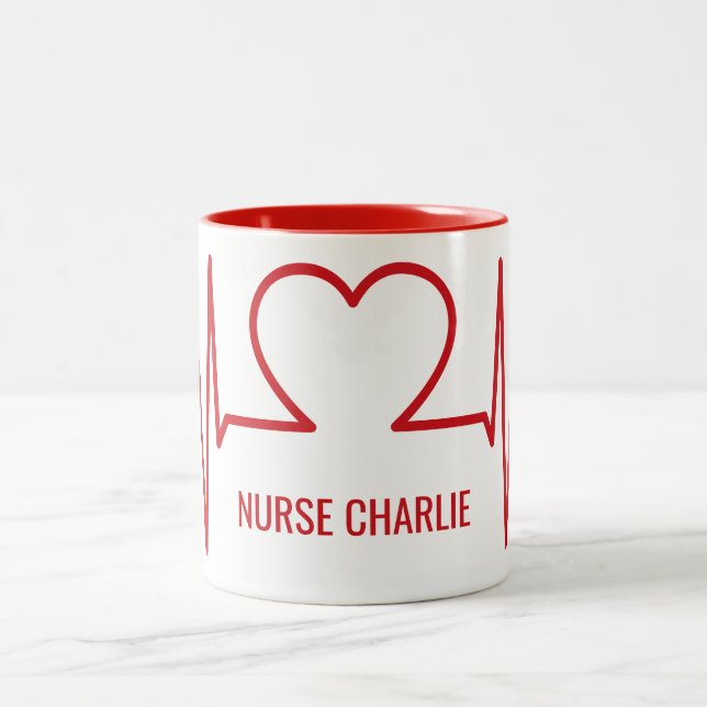 Tazas de encargo del nombre y del empleo del (Centro)