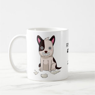 Tazas de encargo del nombre y del texto del perro