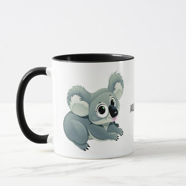 Tazas de encargo del texto de la koala linda (Izquierda)