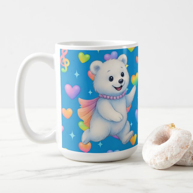 Tazas de fiesta personalizadas de Zarah el oso pol (Con donut)