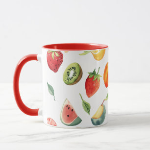 Tazas de Frutas - Taza de Cerámica con Diseño de F