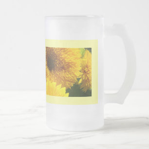 Tazas de girasoles de vidrio helado Taza de verano