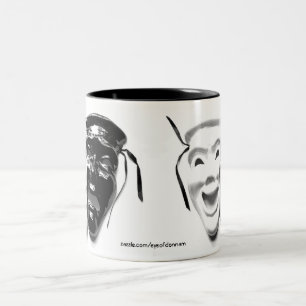 Tazas de la comedia/de la tragedia