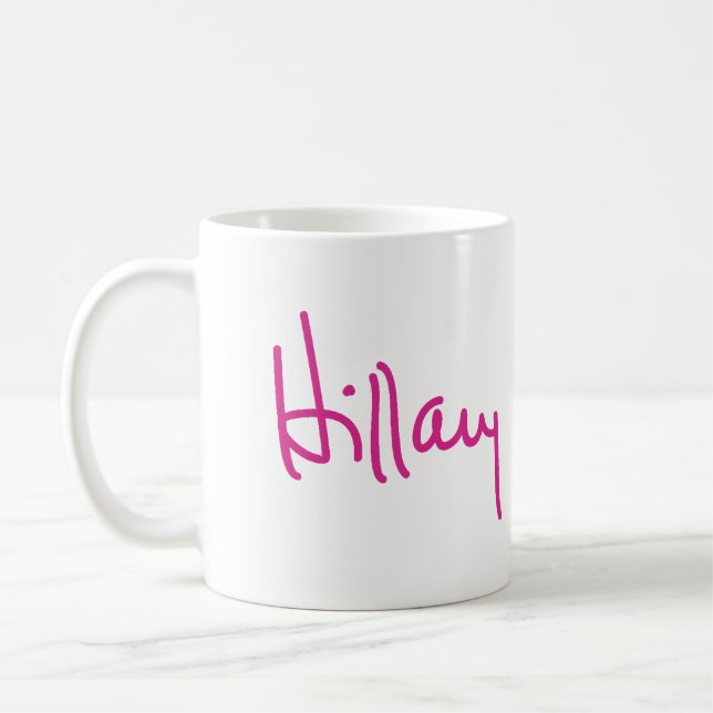 Tazas de la firma de Hillary (Izquierda)