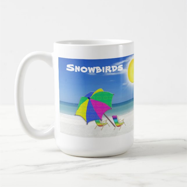 Tazas de la Florida de los Snowbirds, regalos para (Izquierda)
