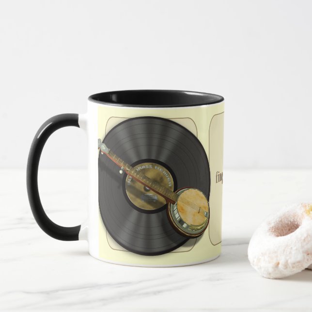 Tazas de la música del banjo (Con donut)