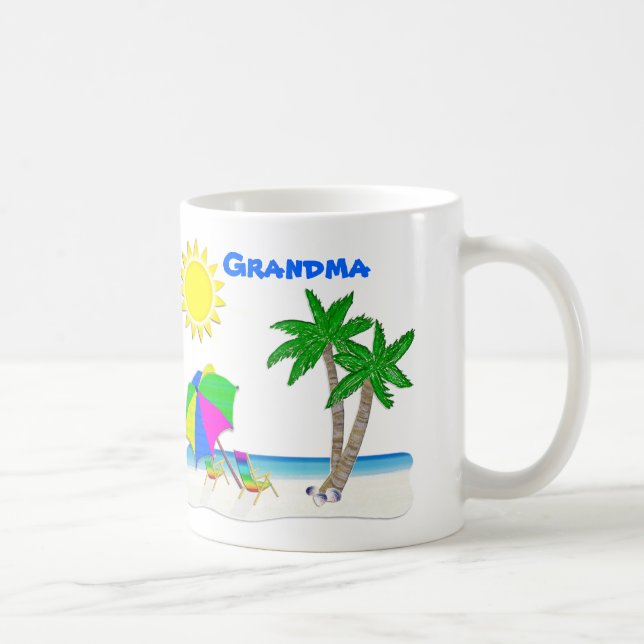 Tazas de la playa, tazas personalizadas de la (Derecha)
