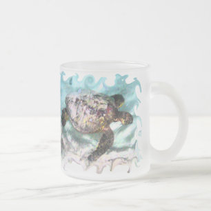 Tazas de la tortuga de la natación
