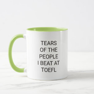 Tazas de lágrimas de la gente que vencí en Toefl