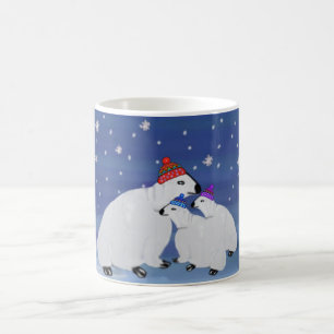 Tazas de las vacaciones de invierno de los osos