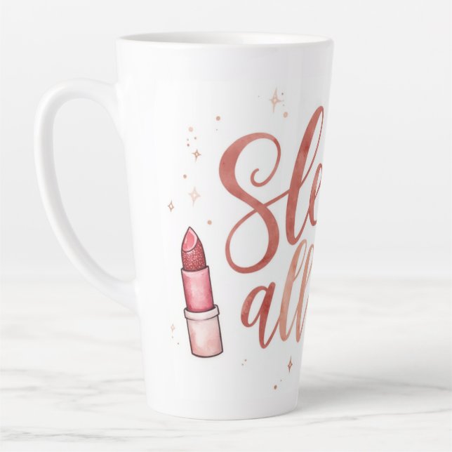 Tazas de latte con tema de belleza (Izquierda)