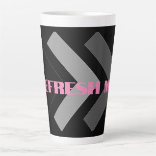 Tazas de latte reutilizables con texto de imagen p