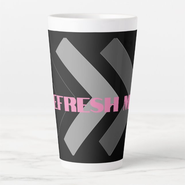 Tazas de latte reutilizables con texto de imagen p (Anverso)